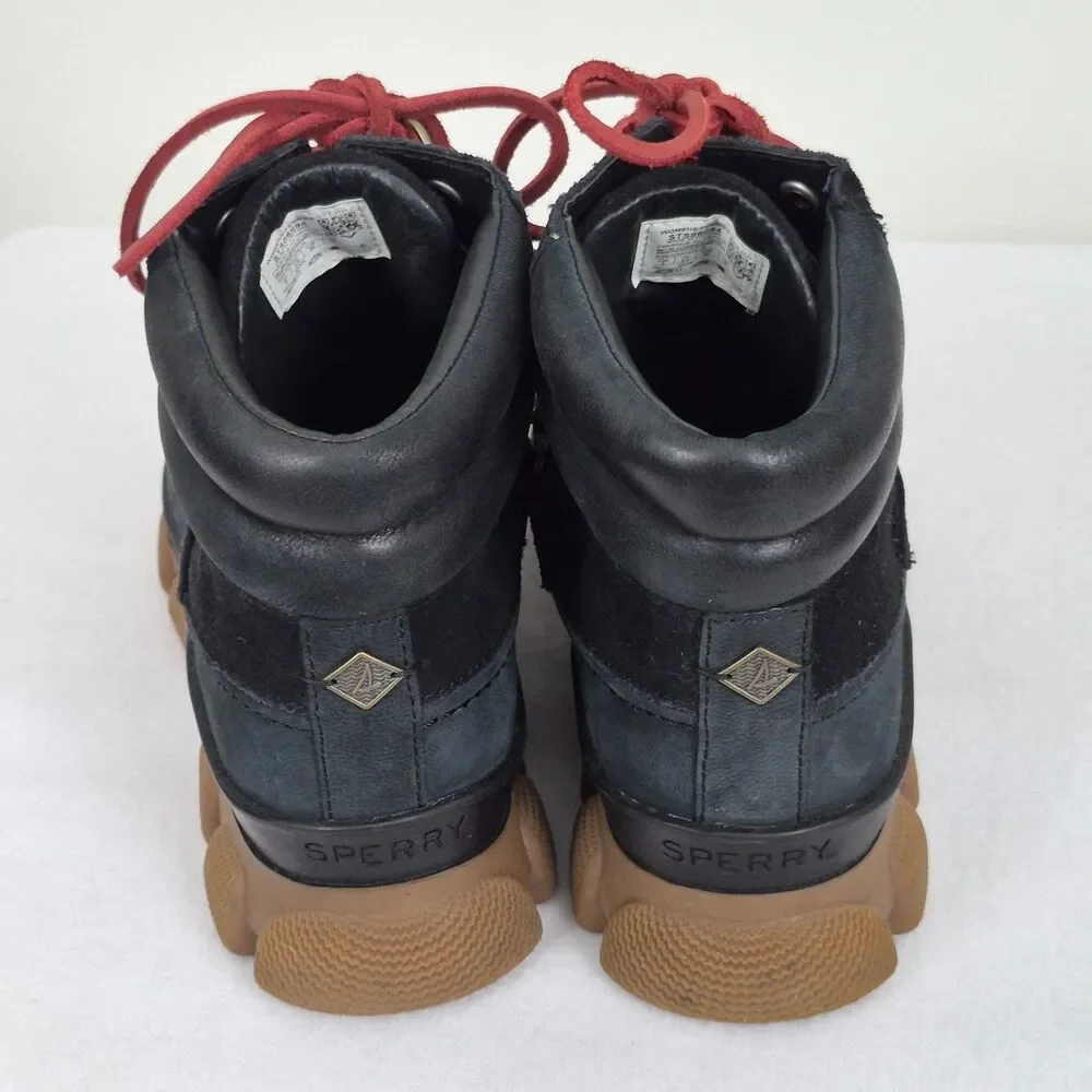 Sperry Top Sider  sz 9 The Summit Snow Boot Navy Leather Waterproof Hiking Trek